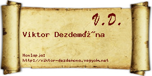 Viktor Dezdemóna névjegykártya